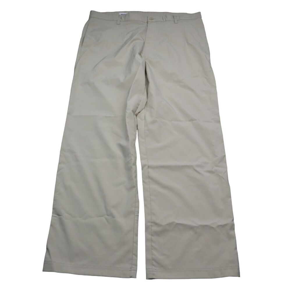 Champion Pants Mens 38 x 32 Brown Tan Khaki Flat Dress Casual Golfing Golf Hike
